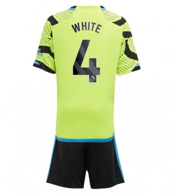 Arsenal Ben White #4 Segunda Equipación Niños 2023-24 Manga Corta (+ Pantalones cortos)